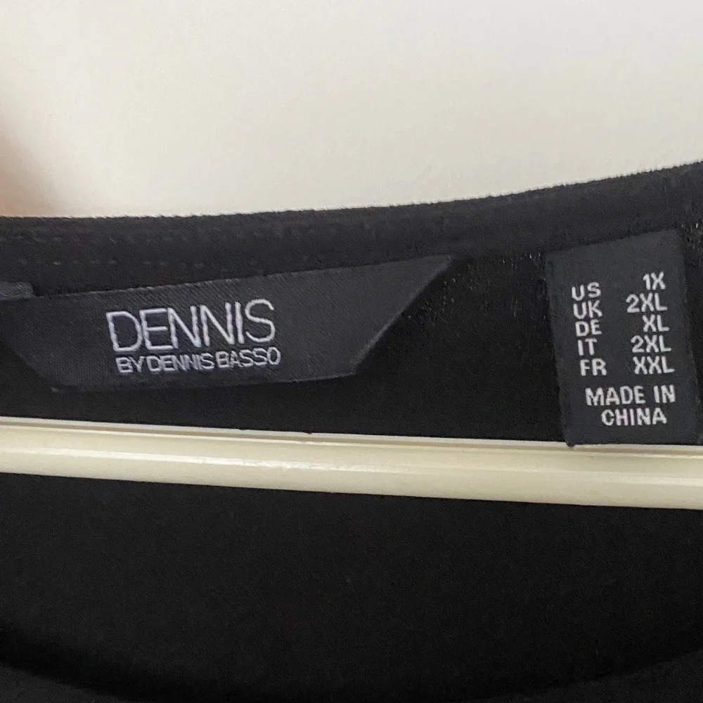 Dennis Basso Elegant Black Long Sleeve Top - Picture 2 of 4